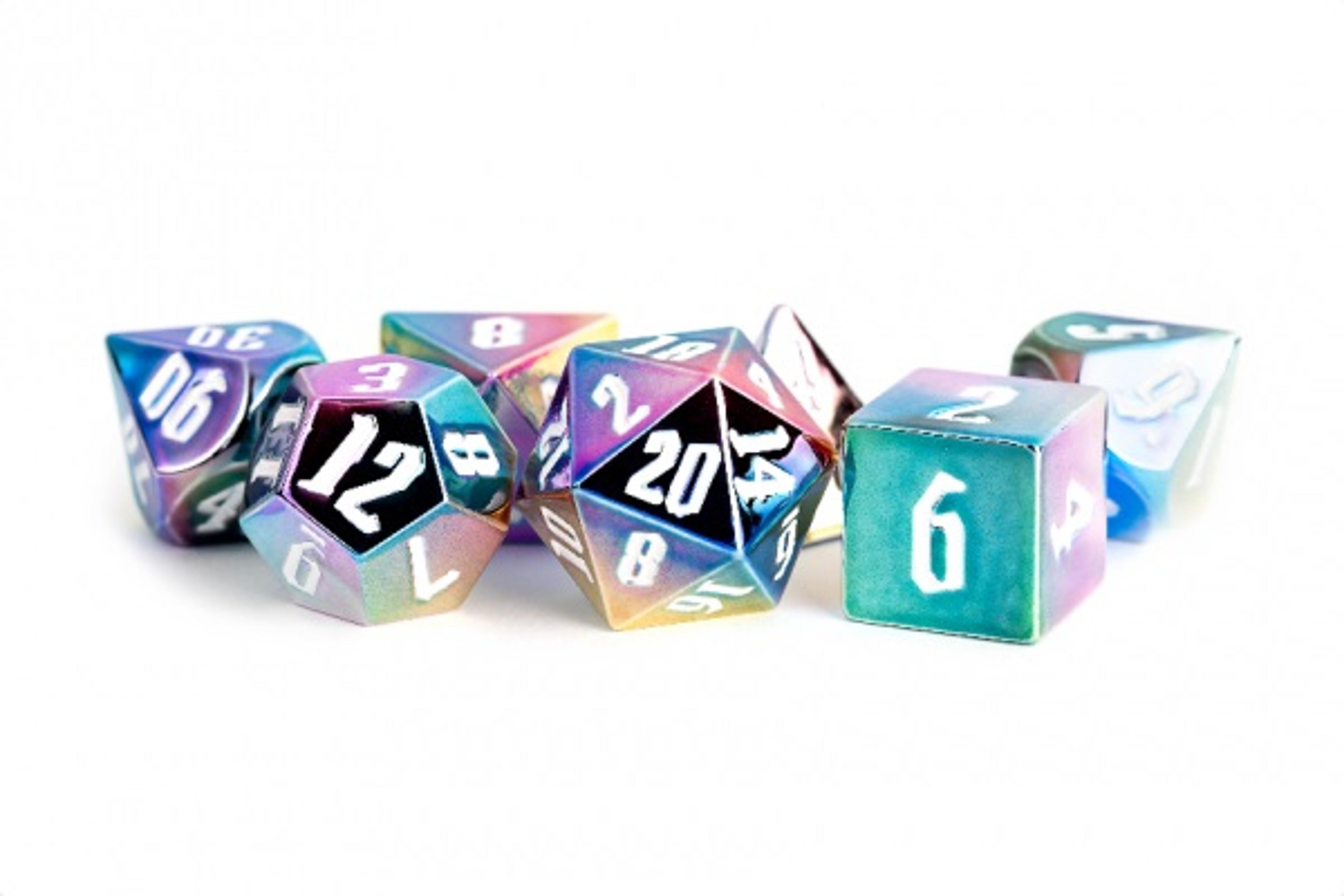 METALLIC DICE GAMES MET032 16mm ALUMINUM PLATED ACRYLIC POLY